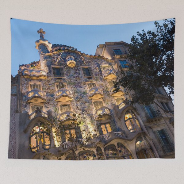 Item preview, Magnificent Facade - Antoni Gaudis Casa Batllo in Barcelona designed and sold by Georgia Mizuleva.