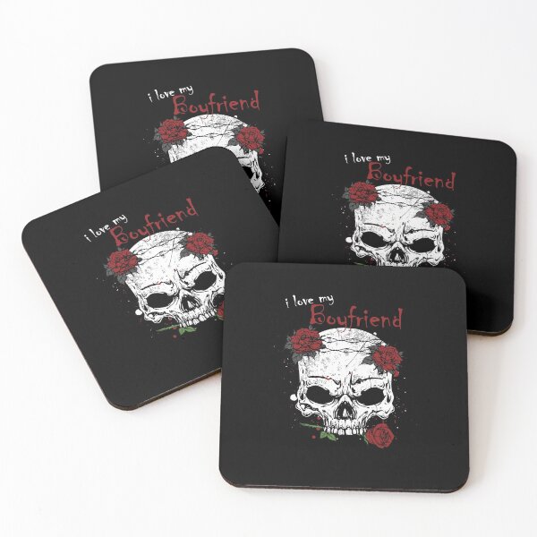 Item preview, I love my boyfriend skull design designed and sold by ArtistsinAction.