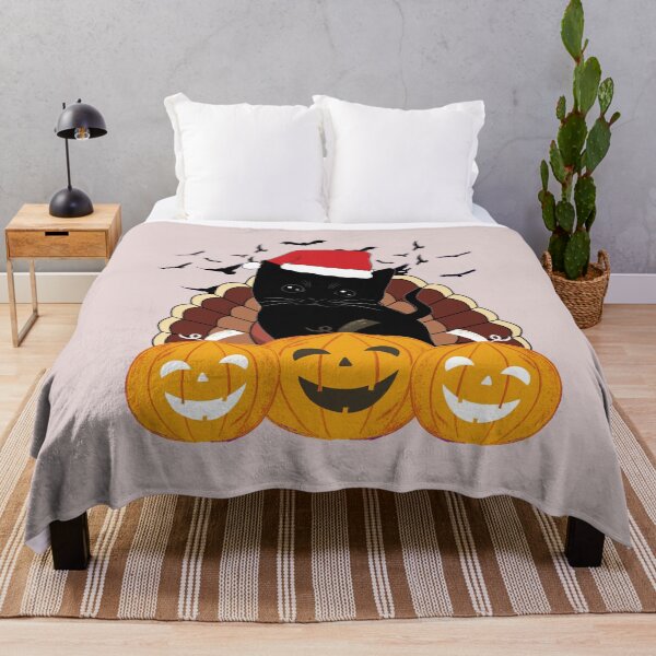 Item preview, Holiday Happy Hallowthanksmas Halloween Thanksgiving Christmas. Pumpkins & Bats For Family designed and sold by Design-Maniya.