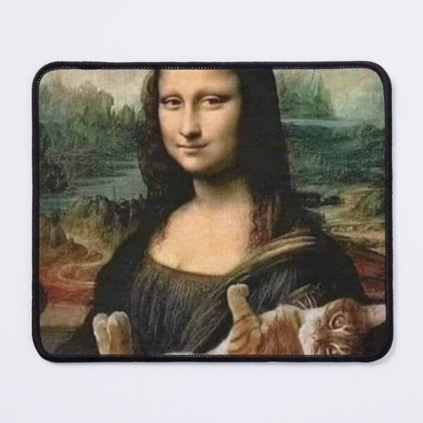 Item preview, Mona Lisa con Kitty Cat Da Vinci Art designed and sold by obviouslogic.