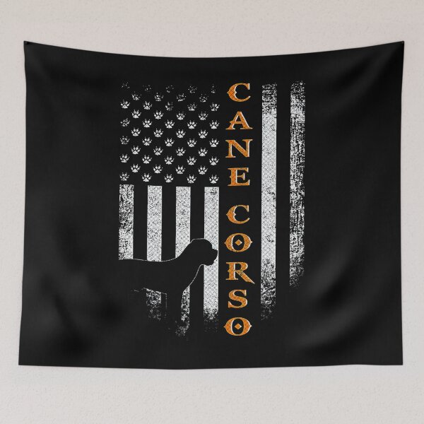 Item preview, Vintage USA Cane Corso Dog Silhouette American Flag Funny designed and sold by BegayStore.