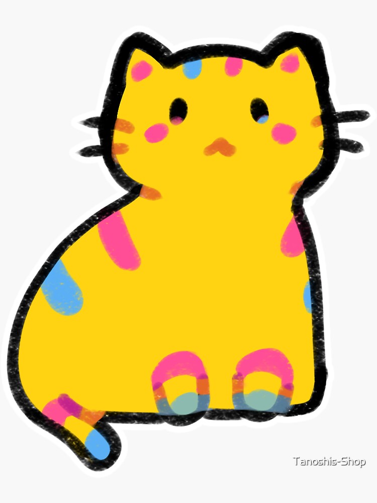 Subtle Pansexual Pride Cat Sticker For Sale By Tanoshis Shop Redbubble 8148