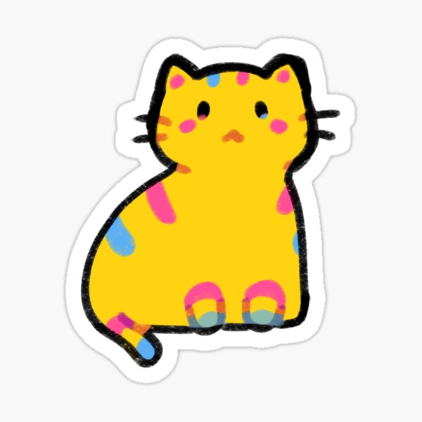 Subtle Pansexual Pride Cat Sticker For Sale By Tanoshis Shop Redbubble 1253