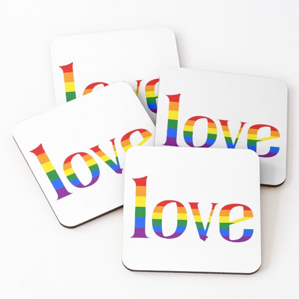 Item preview, LOVE - rainbow flag colours designed and sold by Starlett Designs.