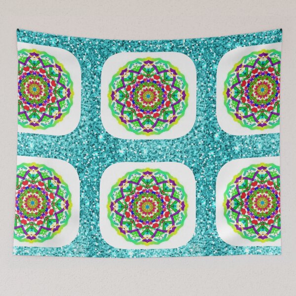Item preview, Mandela ornaments in cheerful colors designed and sold by Yasmine Mohammed.