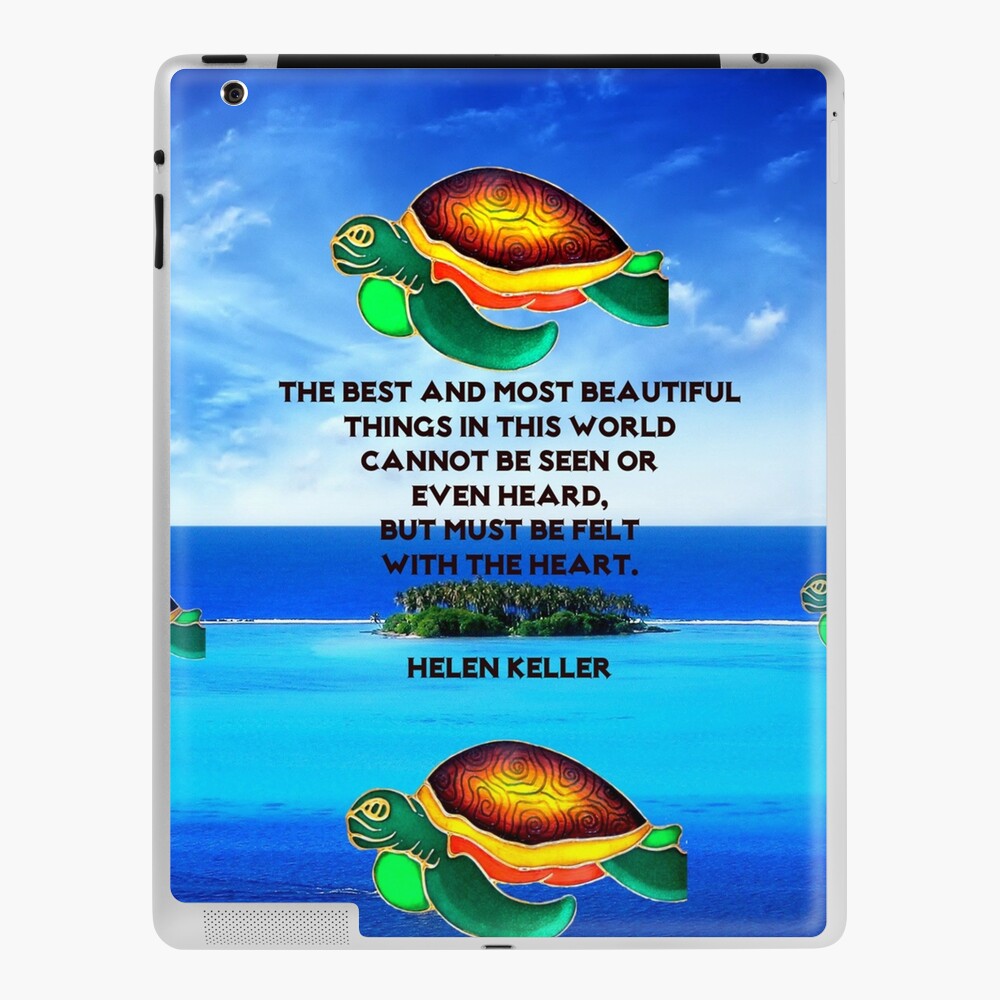 Coque Et Skin Adhesive Ipad Citation Inspiree D Amour Avec La Peinture De Tortue De Mer Par Bellajasper Redbubble