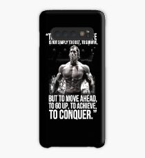 Arnold Schwarzenegger Arnie Conquer Quote Case/Skin for Samsung Galaxy