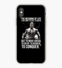 Arnold Schwarzenegger Arnie Conquer Quote iPhone Case