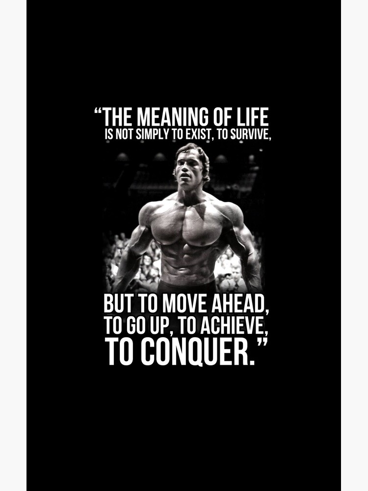 arnold schwarzenegger conquer quote