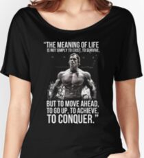 Arnold Schwarzenegger Arnie Conquer Quote Women's Relaxed Fit T-Shirt