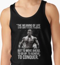 Arnold Schwarzenegger Arnie Conquer Quote Tank Top