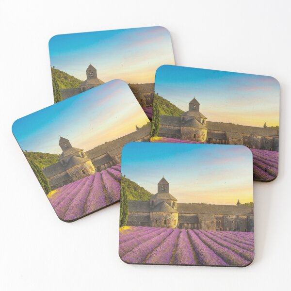Item preview, Abbey of Senanque and lavender flowers at sunset. Gordes, France designed and sold by Stefano Orazzini.