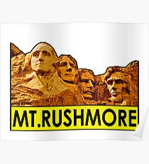 MOUNT RUSHMORE SOUTH DAKOTA NATIONAL MEMORIAL VINTAGE BLACK HILLS PARK 2 Poster