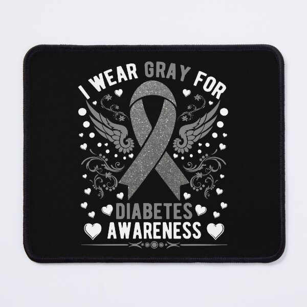 Item preview, I wear grey for diabetes awareness designed and sold by FurioInc.