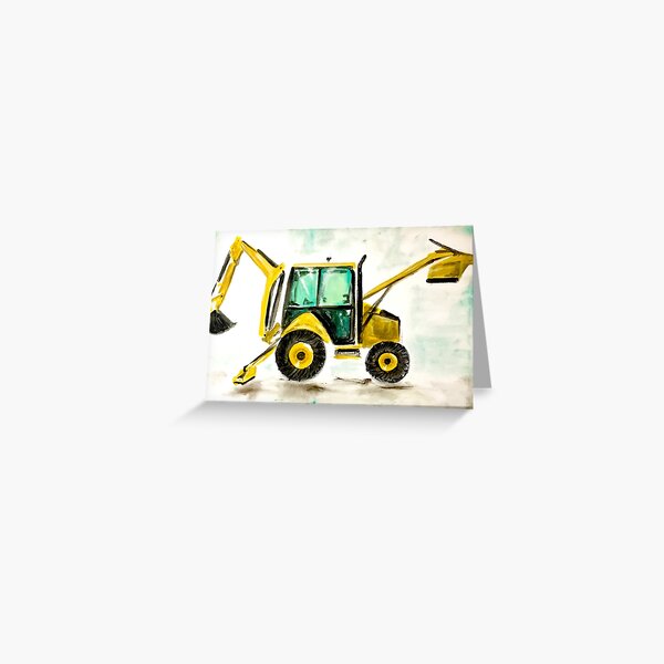 Backhoe Greeting Card