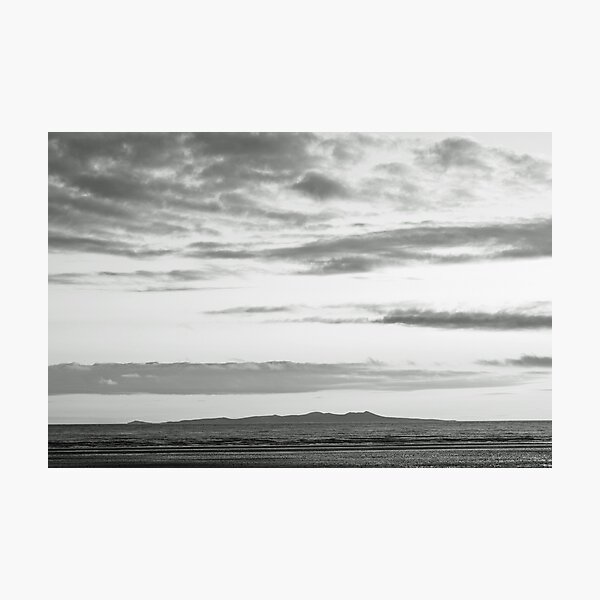 Sunset Over the Isle of Man (monochrome version) Photographic Print