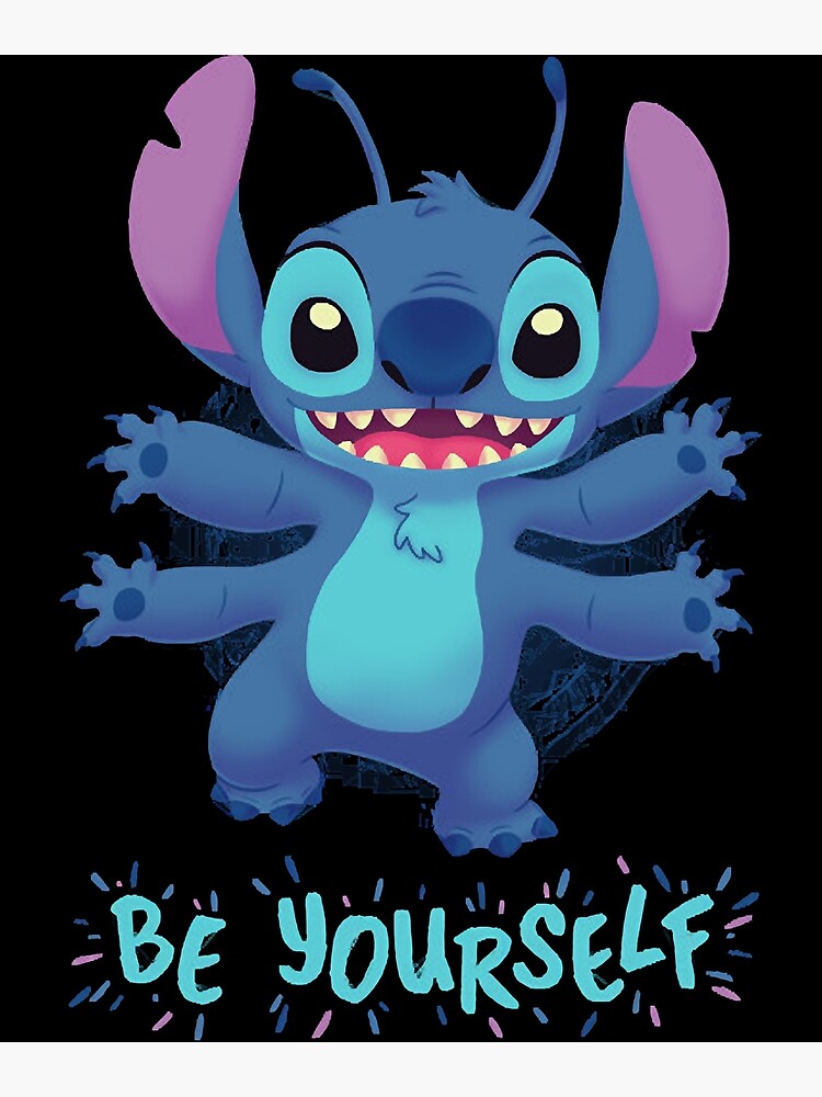 Be Yourself // Cute Stitch, 90s Kid, Experiment 626, Ohana - Stitch -  Sticker
