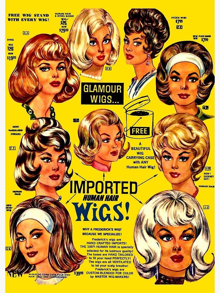 1972 Vintage ad for Wash and Wear STRETCH Wigs (080313)