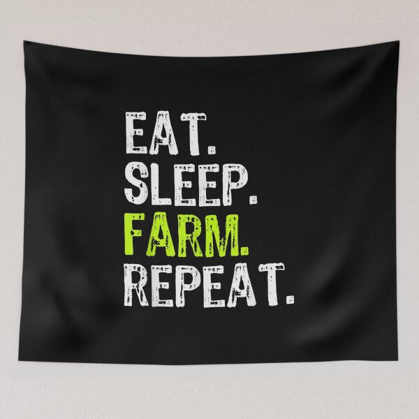 Item preview, Eat Sleep Farm Repeat Farmer Farming Funny Gift designed and sold by Rognvar.