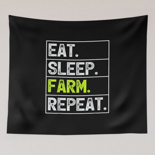 Item preview, Farmer Farming Retro Eat Sleep Farm Repeat designed and sold by Rognvar.