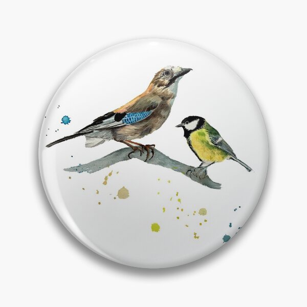 Item preview, Eurasian jay and Great tit designed and sold by Marianne Elvan Barfoed.