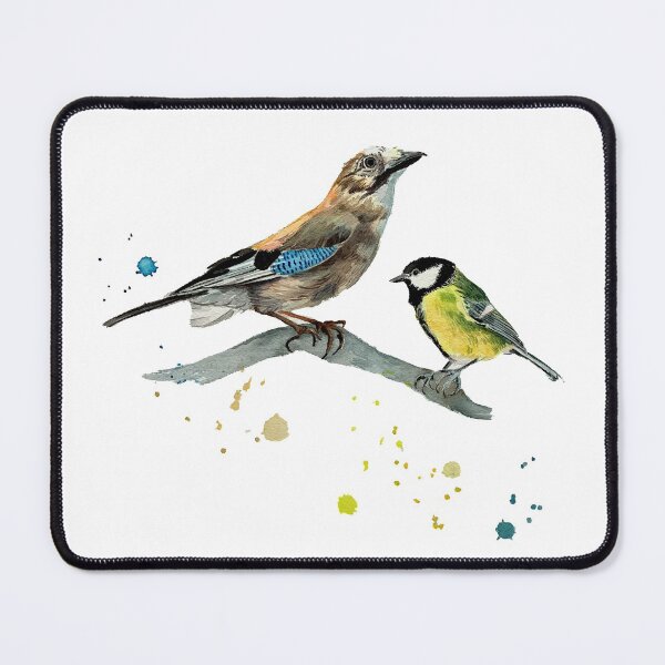 Item preview, Eurasian jay and Great tit designed and sold by Marianne Elvan Barfoed.