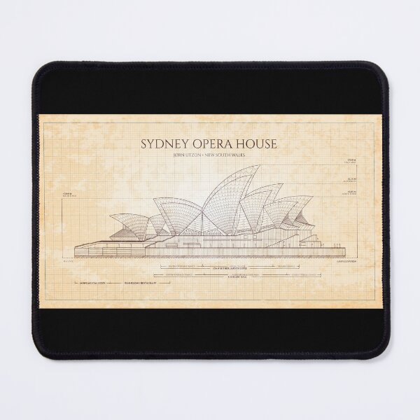Item preview, Sydney Opera House (Old blue grid burgundy) designed and sold by BGALAXY.
