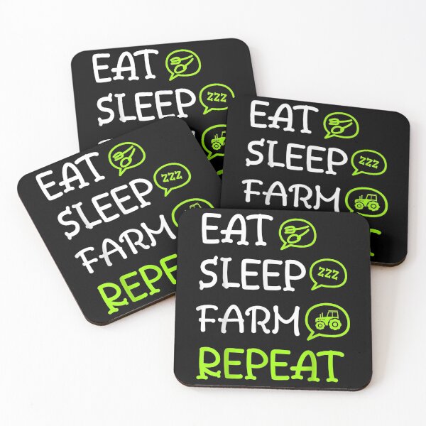 Item preview, Funny Saying Farmer Eat Sleep Farm Repeat designed and sold by Rognvar.