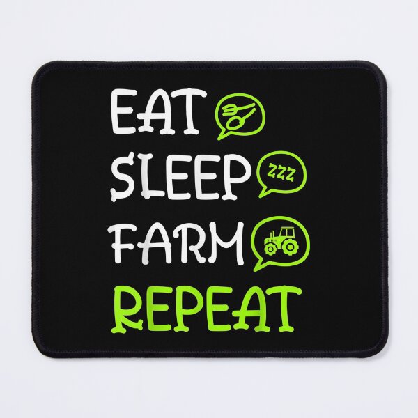 Item preview, Funny Saying Farmer Eat Sleep Farm Repeat designed and sold by Rognvar.