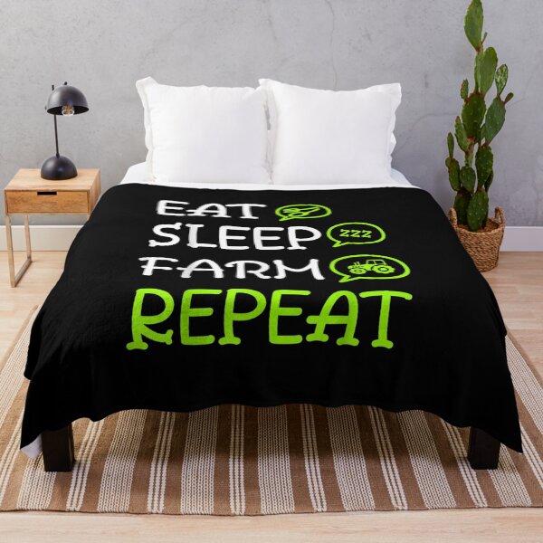 Item preview, Funny Saying Farmer Eat Sleep Farm Repeat designed and sold by Rognvar.