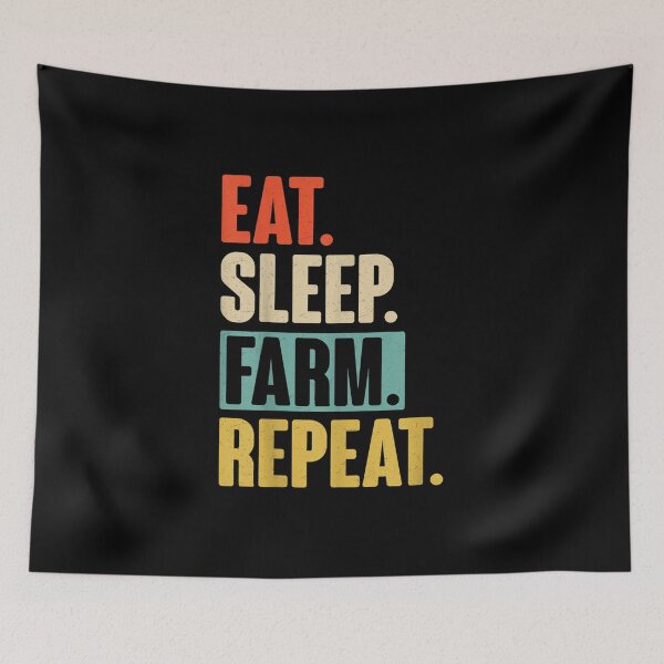 Item preview, Eat Sleep Farm Repeat - Retro Vintage Farmer designed and sold by Rognvar.