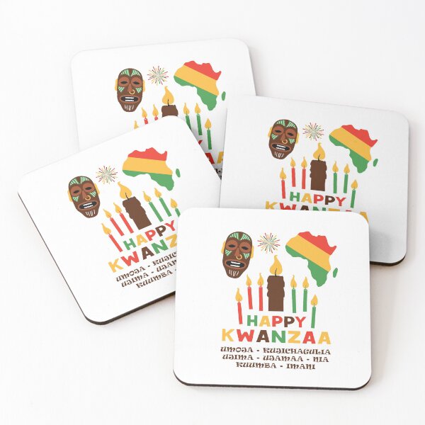 Item preview, Kwanzaa, Cultural Celebration. African mask and continent on white designed and sold by coffeeapparel.