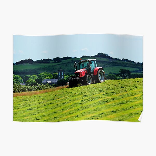 Mowing on the Hill Poster