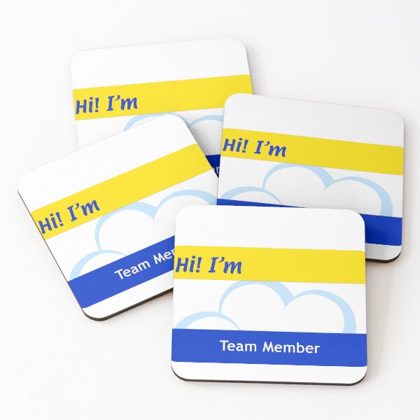 Item preview, Blank Cloud Nine "Team Member" Nametag designed and sold by BCFlamingo.