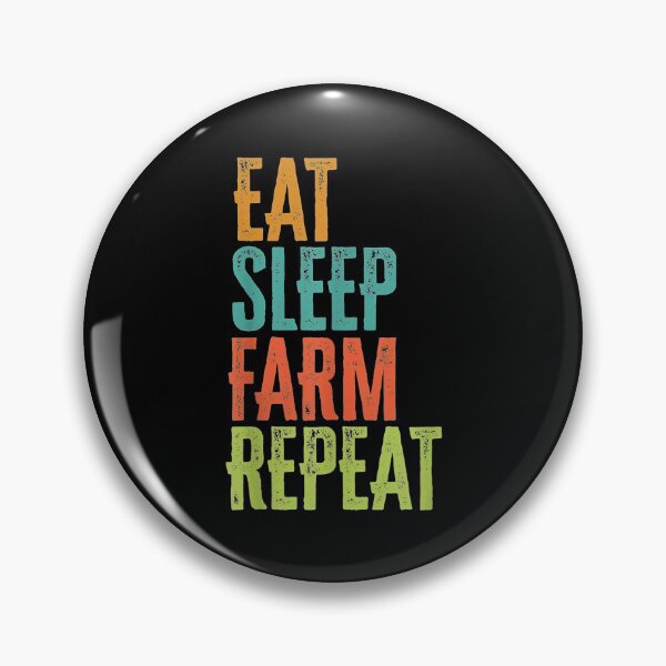 Item preview, Retro Eat Sleep Farm Repeat Horses Pigs Farming designed and sold by Rognvar.