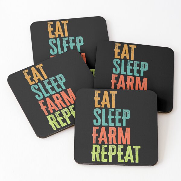 Item preview, Retro Eat Sleep Farm Repeat Horses Pigs Farming designed and sold by Rognvar.