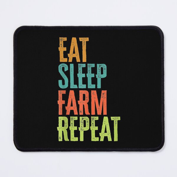 Item preview, Retro Eat Sleep Farm Repeat Horses Pigs Farming designed and sold by Rognvar.
