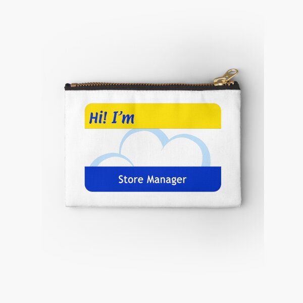 Artikelvorschau, Leeres Cloud Nine "Store Manager"-Namensschild entworfen und verkauft von BCFlamingo.
