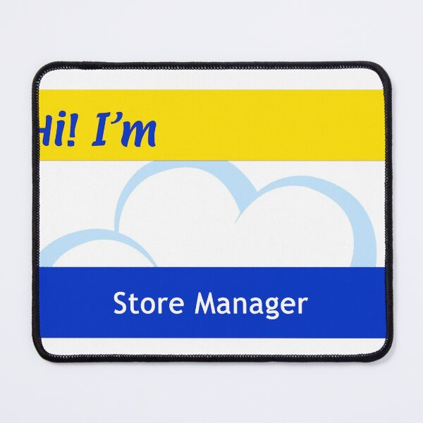 Item preview, Blank Cloud Nine "Store Manager" Nametag designed and sold by BCFlamingo.
