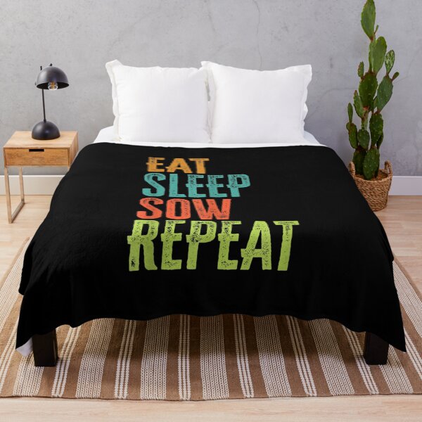 Item preview, Retro Eat Sleep Sow Repeat Farm Plant Farming designed and sold by Rognvar.