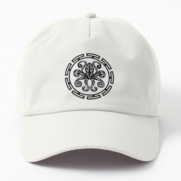 Octopus Black and White Tribal Design Dad Hat