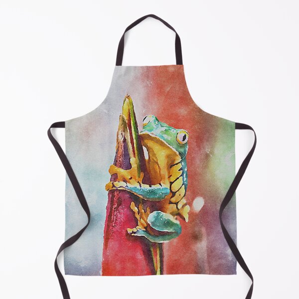 Item preview, Watercolor Tree Frog Painting designed and sold by PurpleMoss.