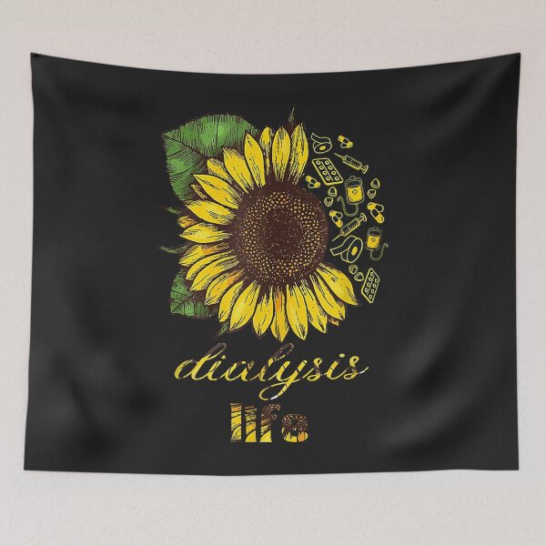 Item preview, Dialysis Tech Dialysis technologists sunflower Nurse designed and sold by ann5pvlauren.