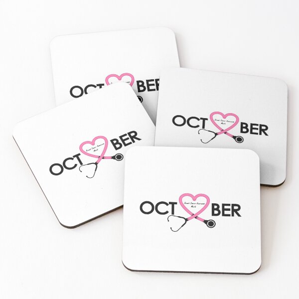 Item preview, Medical Stethoscope Pink Heart Ribbon Sign breast Cancer October designed and sold by WearWolfDesigns.