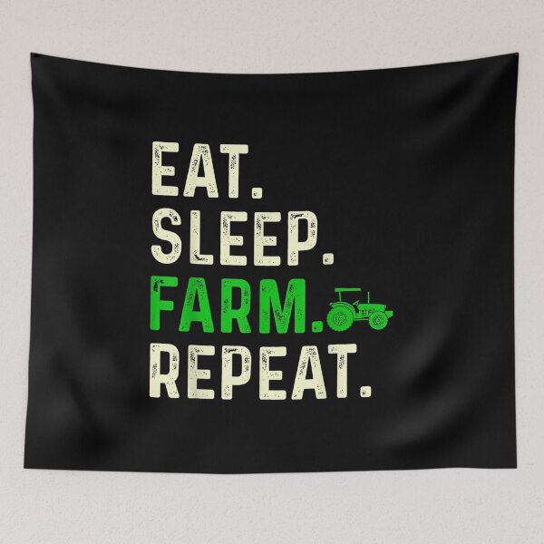 Item preview, Eat Sleep Farm Repeat Farmer Farming Funny Farmer designed and sold by Rognvar.