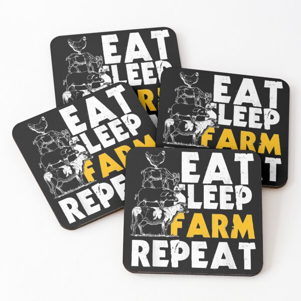 Item preview, Farmer Eat Sleep Farm Repeat Rancher Farming designed and sold by Rognvar.