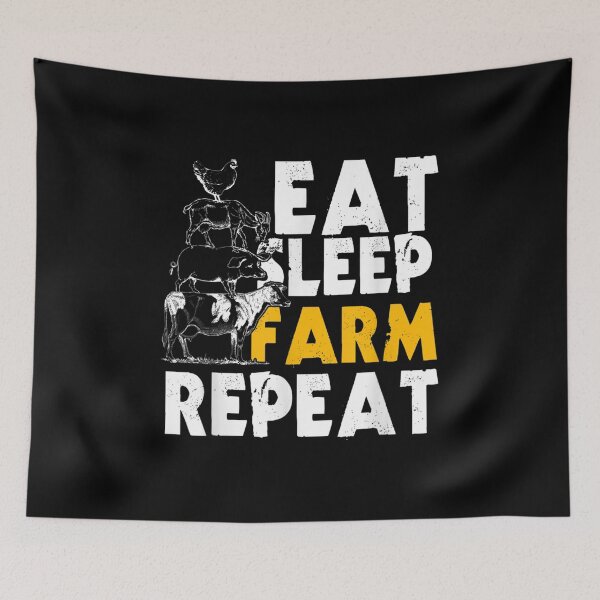 Item preview, Farmer Eat Sleep Farm Repeat Rancher Farming designed and sold by Rognvar.