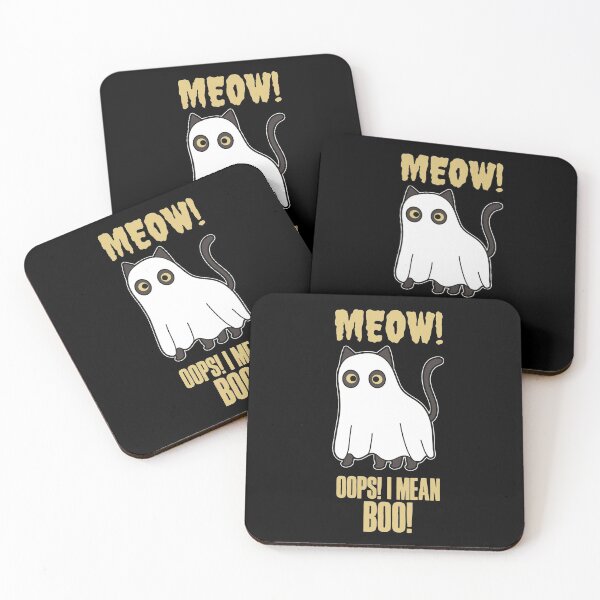 Item preview, Meow! Oops, I mean Boo! Funny cat Halloween inspired design! designed and sold by HROC.
