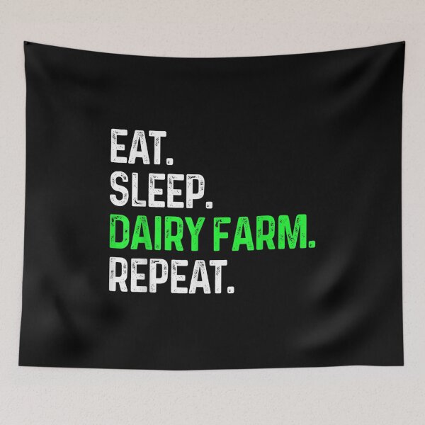 Item preview, Eat Sleep Dairy Farm Repeat Funny Dairy Farming designed and sold by Rognvar.