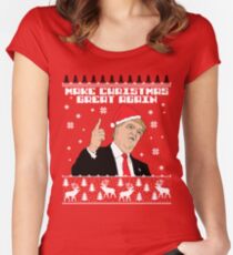 Trump Make Christmas Great Again Women's Fitted Scoop T-Shirt